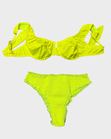 Bikini Con Coppe Giallo Fluo F**K 0931GF - Crush Store