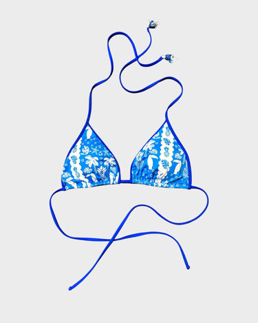 Bikini Sundek JENNIFER a Triangolo Blu Fantasia - Crush Store