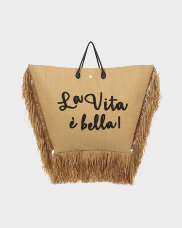 Borsa in paglia Le Pandorine La Vita è Bella - Crush Store