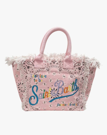 Borsa mare MC2 Saint Barth in cotone Bandana Rosa - Crush Store