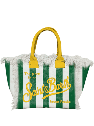 Borsa mare MC2 Saint Barth in Cotone Stripes Pop - Crush Store