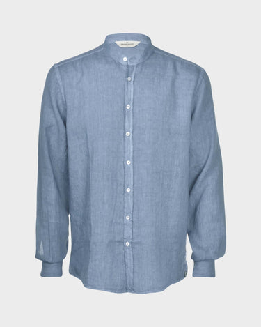 Camicia Coreana Gran Sasso in Lino 61177 - Crush Store