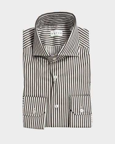 Camicia Xacus Classic Marrone a Righe - Crush Store