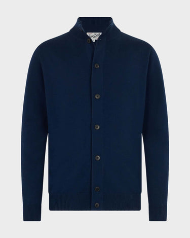 Cardigan MC2 Saint Barth Savile Blu in Lana Merino - Crush Store