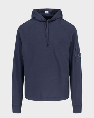 Felpa C.P. Company Leggera Con Cappuccio Blu - Crush Store