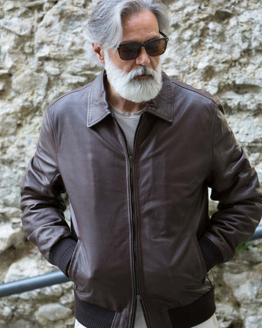 Giacca di Pelle Volfagli Socrate - Crush Store