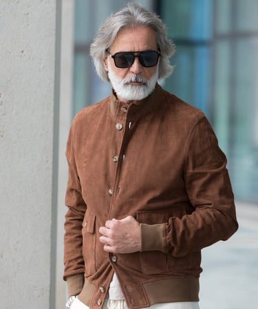 Giacca Volfagli in pelle scamosciata ARTURO - Crush Store