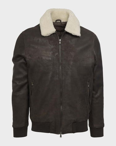 Giubbotto in pelle Barba con Montone JACKIE - Crush Store
