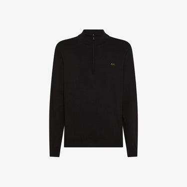 Maglione SUN68 Mezza Zip in lana e cotone K45107 - Crush Store