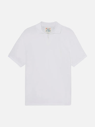 Polo MC2 Saint Barth Charles in piquet senza bottoni - Crush Store