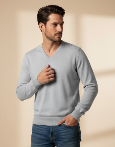 Pullover Scollo a V Gran Sasso Lana Vergine 55115 - Crush Store