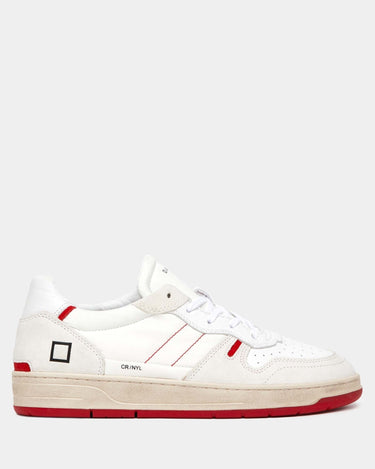 Sneakers DATE Court 2.0 NYLON WHITE - RED - Crush Store