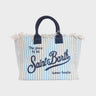 Borsa mare MC2 Saint Barth in Cotone Stripes S Azzurra - Crush Store