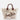 Borsa mare MC2 Saint Barth in cotone Toile De Jouy Marrone - Crush Store