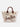 Borsa mare MC2 Saint Barth in cotone Toile De Jouy Marrone - Crush Store