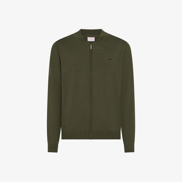 Cardigan SUN68 Full Zip in lana e cotone K45109 - Crush Store