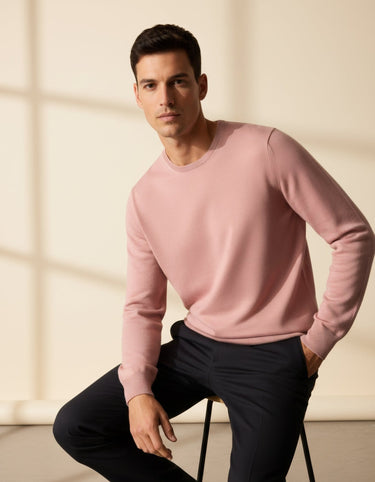 Maglioncino Girocollo Gran Sasso in Lana Vergine 55167 Rosa - Crush Store