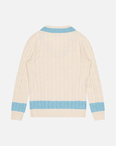 Maglione Gran Sasso a Trecce a righe Scollo a V 23154 - Crush Store