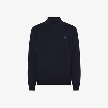 Maglione SUN68 Mezza Zip in lana e cotone K45107 - Crush Store