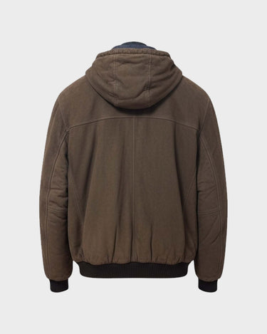 Piumino Volfagli Albizzi Scamosciato Marrone - Crush Store