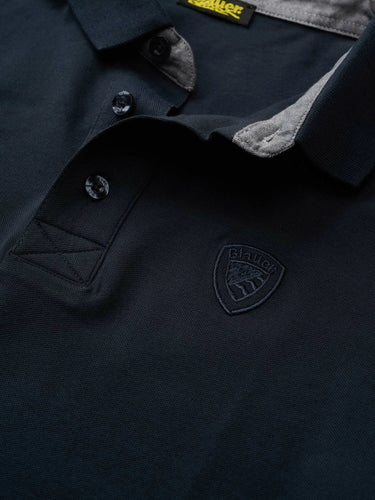 Polo Blauer in Piquet PHILP - Crush Store