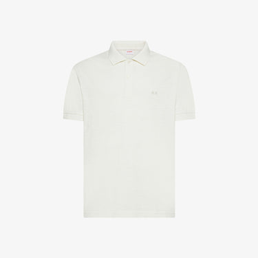 Polo SUN68 con ricamo sul petto in cotone A36135 - Crush Store