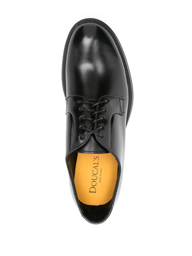 Scarpe Stringate Doucal’s Derby in pelle nera DU1385 - Crush Store
