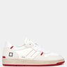 Sneakers DATE Court 2.0 NYLON WHITE - RED - Crush Store