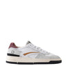 Sneakers D.A.T.E. TORNEO PURE VINTAGE CALF WHITE - BORDEAUX - Crush Store