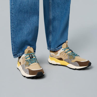 Sneakers Flower Mountain Uomo Marrone - Grigio D33 - Crush Store