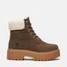 Stivaletti Timberland STONE STREET con Plateau e Pelliccia Marrone Scuro - Crush Store