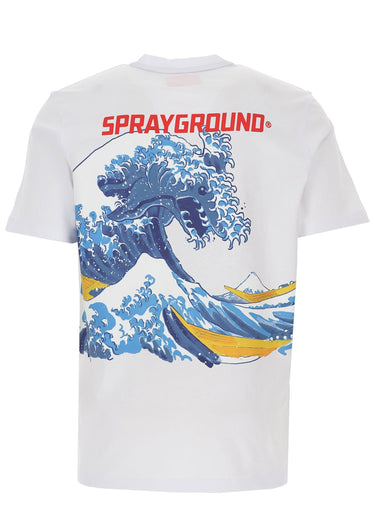 T-shirt Sprayground Bianca Party Stampata - Crush Store
